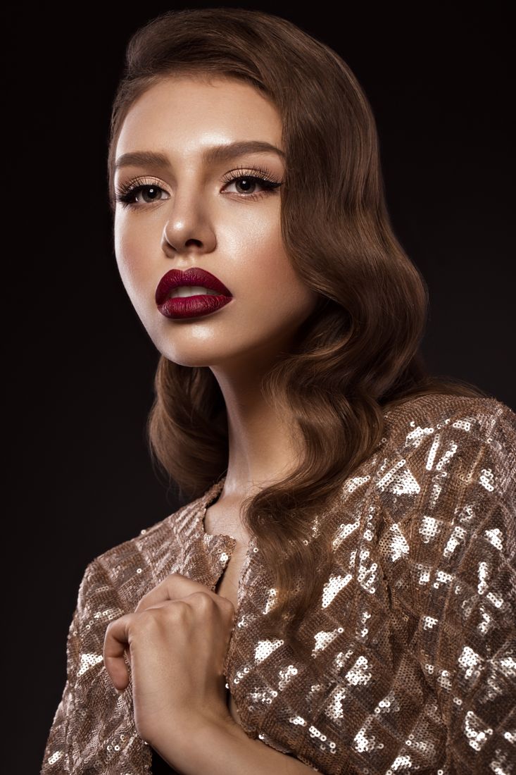 Old Hollywood waves and classic glamour styling